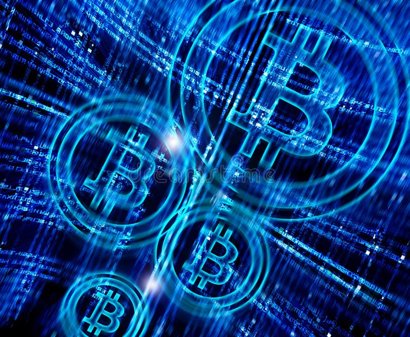 Abstract background with bitcoin symbol royalty free stock photo