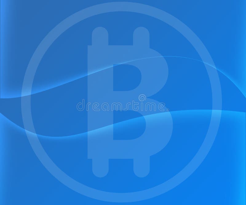 Abstract Background Bitcoin Watermark on Blue Gradients vector illustration