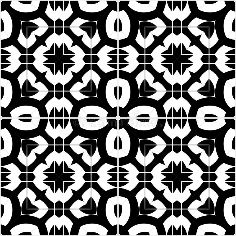 Vector BLACK WHITE SEAMLESS PATTERN DESIGN royalty free illustration