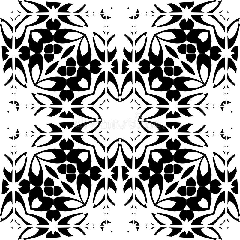 Vector BLACK WHITE SEAMLESS PATTERN DESIGN stock illustration