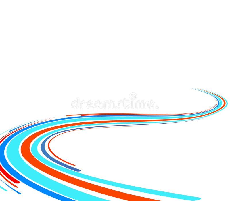 Abstract background with blue and red lines