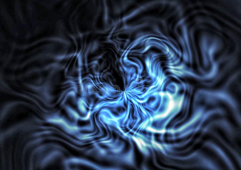 Abstract Background of Blue Smoke Billowing Stock Illustration
