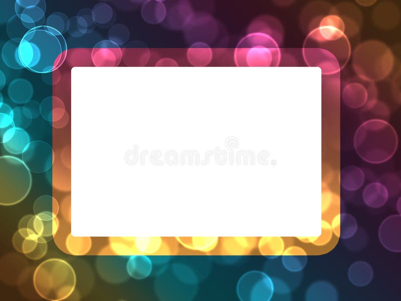 Abstract background bokeh frame holiday lights ελεύθερη απεικόνιση δικαιώματος
