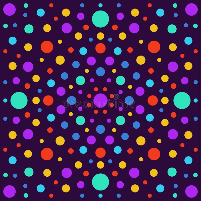 Abstract background with bright circles isolated vector illustration