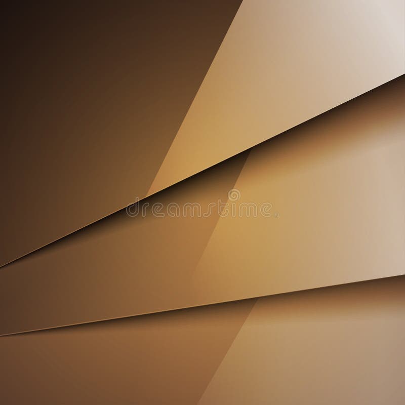 Abstract background with brown paper layers stock illustration