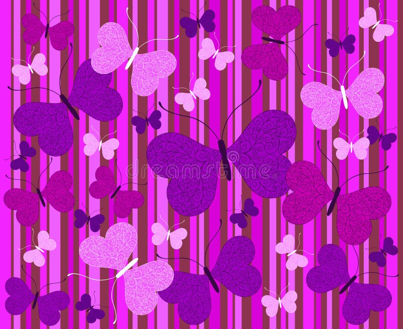 Abstract background with butterflies