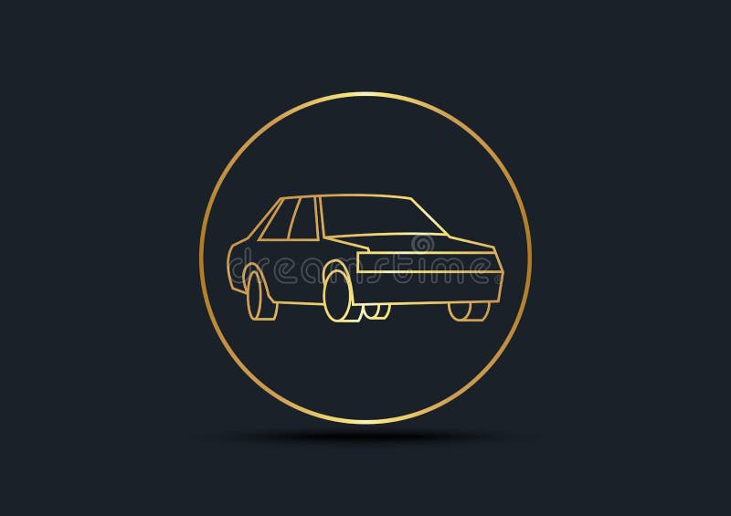 Abstract Background of Car,Gold Color,vector Illustrations Stock Vector