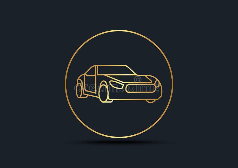 Abstract Background of Car,Gold Color,vector Illustrations Stock Vector