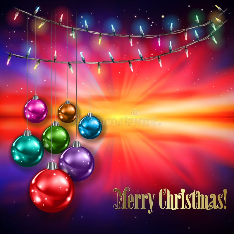 Abstract background with Christmas lights