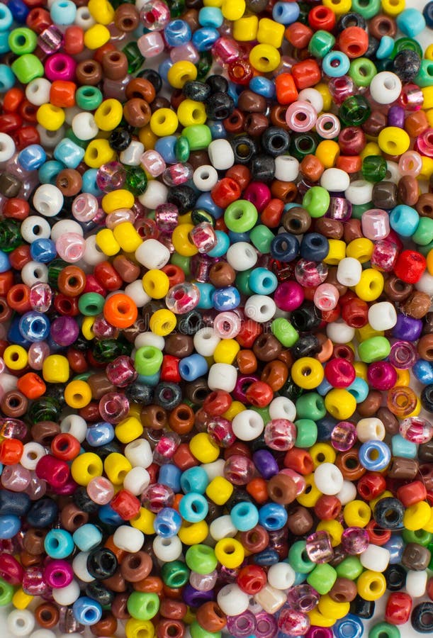 Abstract Background Close Up Multi Colored Beads Stock Image Image of