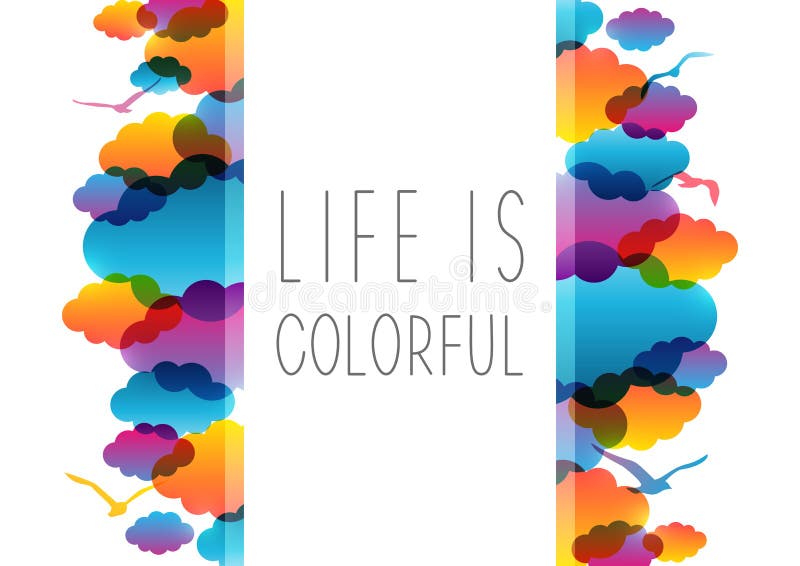 Abstract background with color clouds royalty free illustration