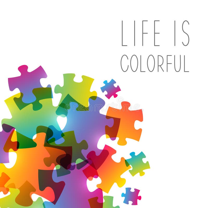 Abstract background with color puzzle royalty free illustration