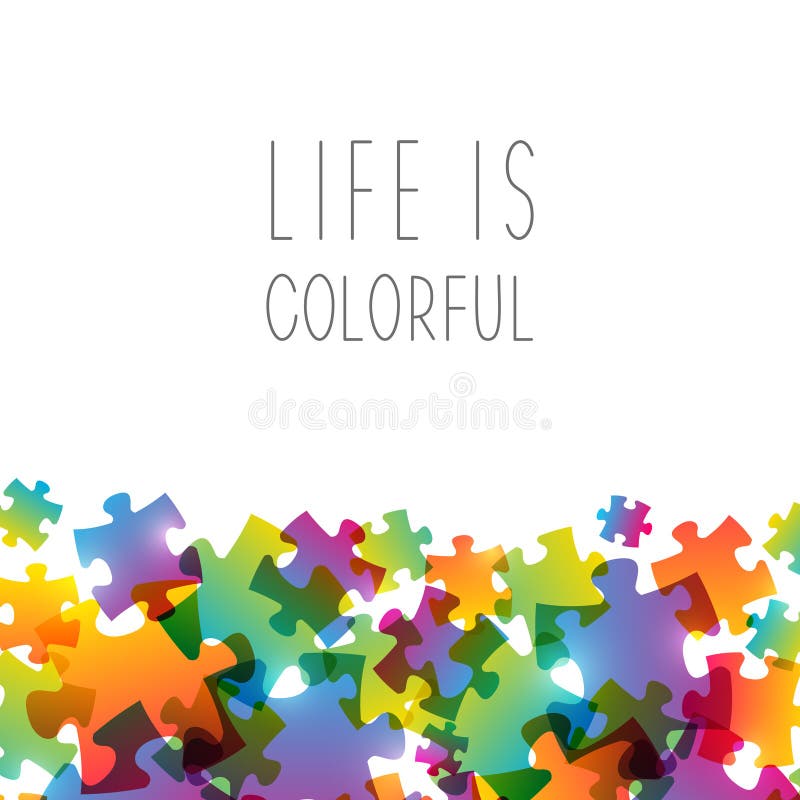 Abstract background with color puzzle royalty free illustration