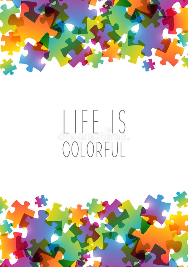 Abstract background with color puzzle royalty free illustration