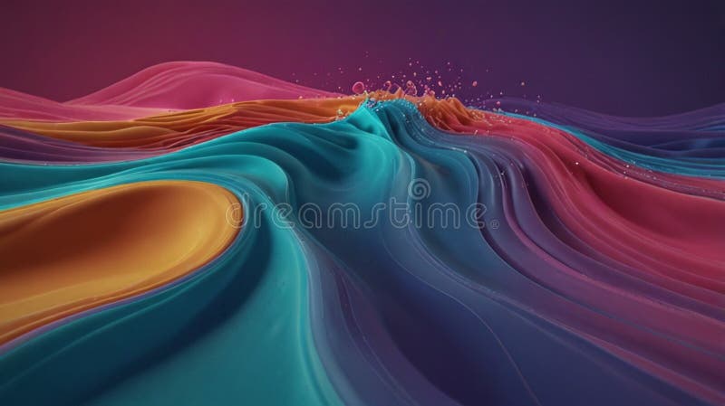 Abstract background with colored waves. vector illustration