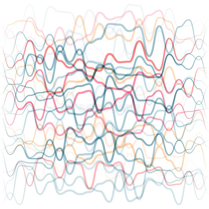 Abstract background from colored waves lines. royalty free illustration