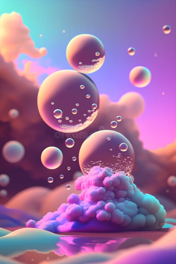 Abstract background with colorful bubbles. 3d rendering, 3d illustration. vector illustration
