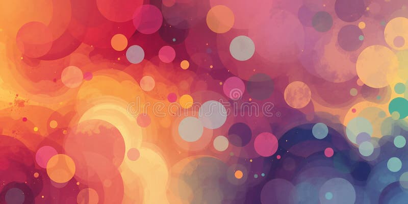 Abstract background with colorful circles stock illustration