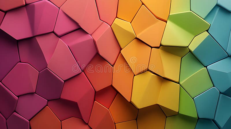 Abstract Colorful Low Poly Geometric Background royalty free illustration