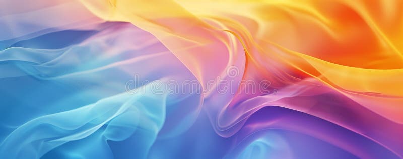 Fond abstract cu unde colorate degrade colorate și forme neclare moi ale țesăturii în albastru deschis vector illustration