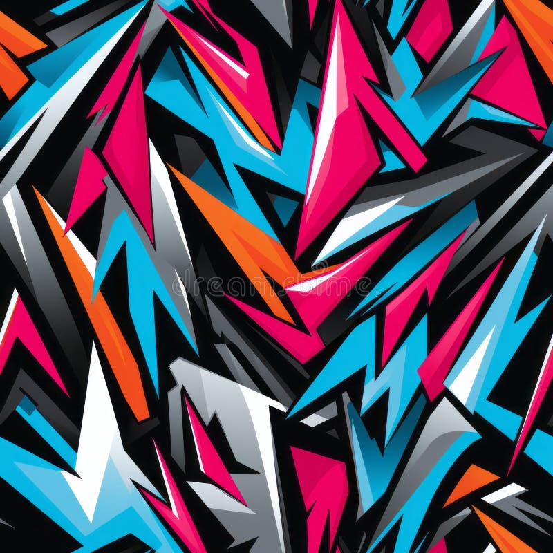 An abstract background with colorful graffiti royalty free illustration