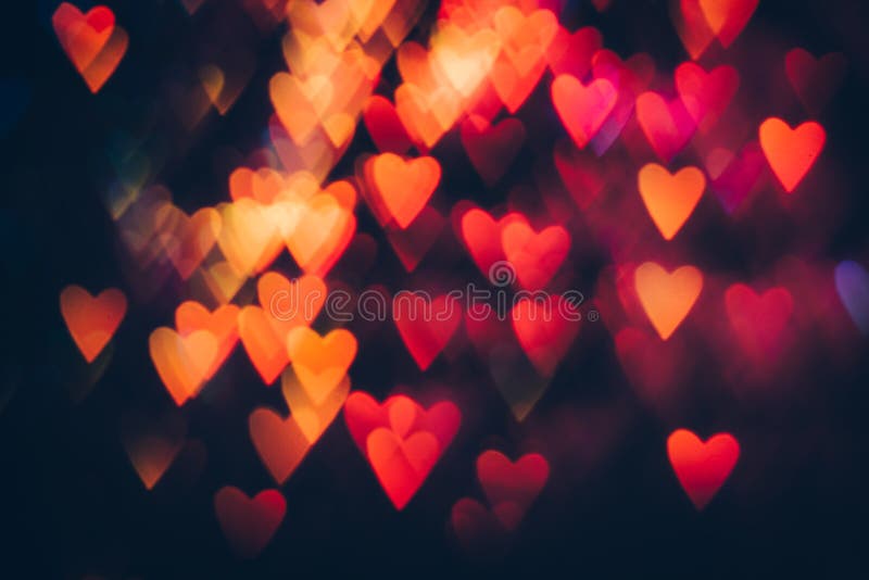 Abstract background of colorful hearts in motion