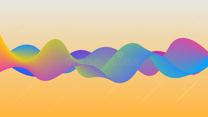 Vector Dynamic Colorful Vibrant Waves for Abstract Background stock illustration