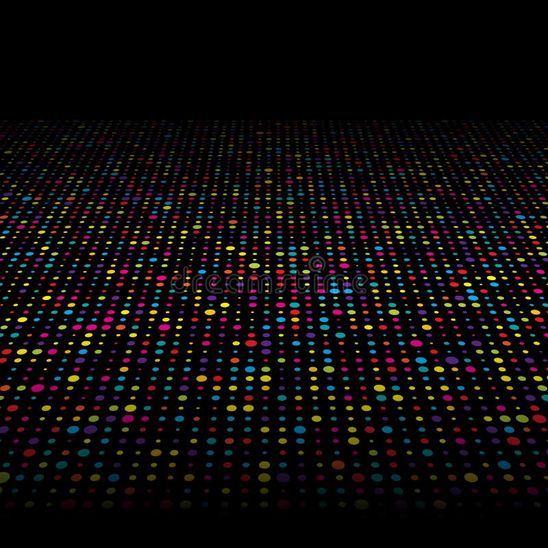 Colourful techno dots background stock illustration