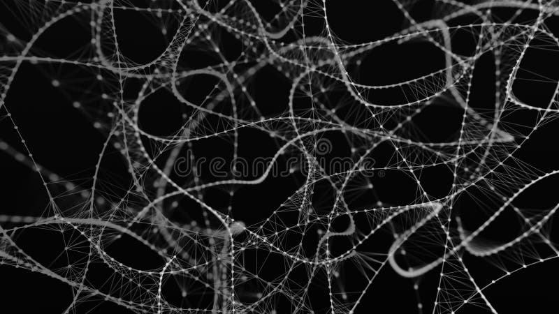 Abstract background with connecting dots and lines. Neural connections. Network connection structure. Weave effect. 3D Abstract stock photos