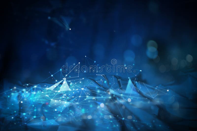 Abstract background of connecting lines and dots. vector illustration