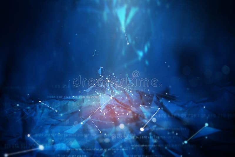 Abstract background of connecting lines and dots. vector illustration