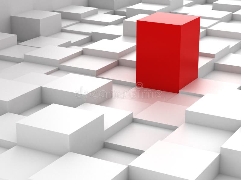 Abstract background of red 3d blocks. Abstract background of red 3d blocks