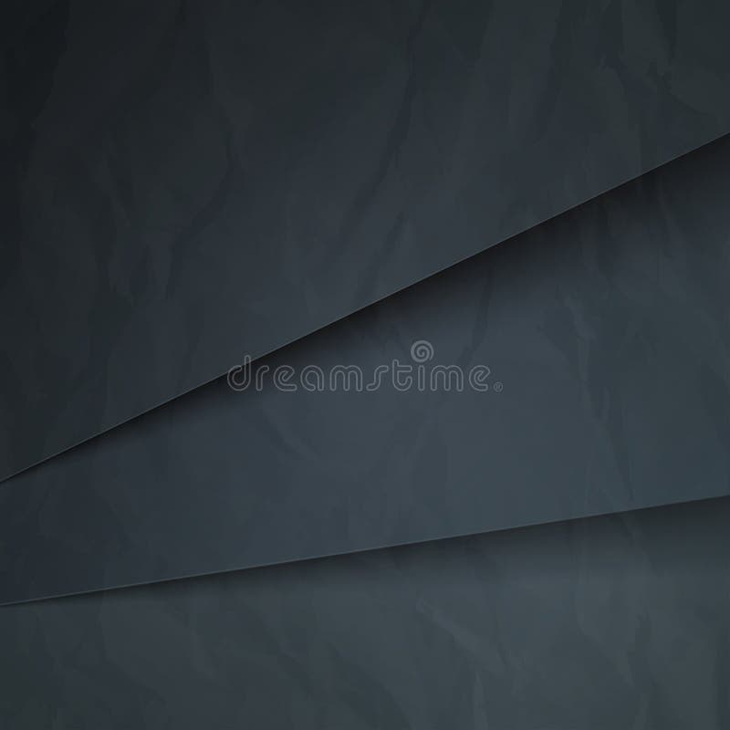 Abstract background with dark grey paper layers