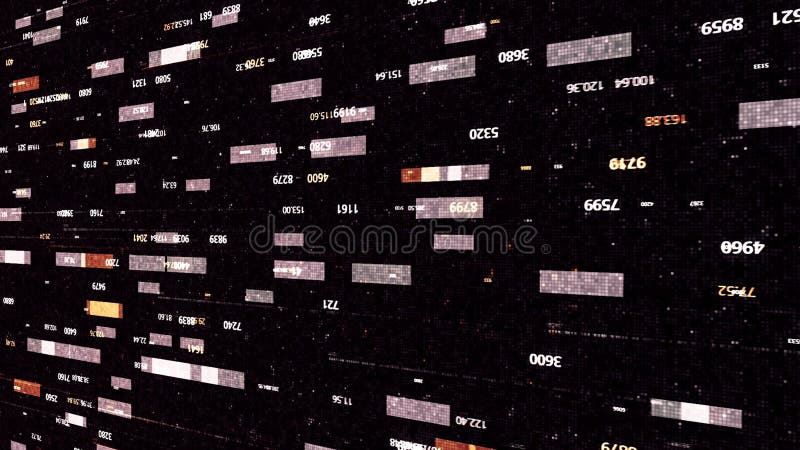 Abstract background with data network and analysis in process, seamless loop. Animation. Encrypted information of stock illustration