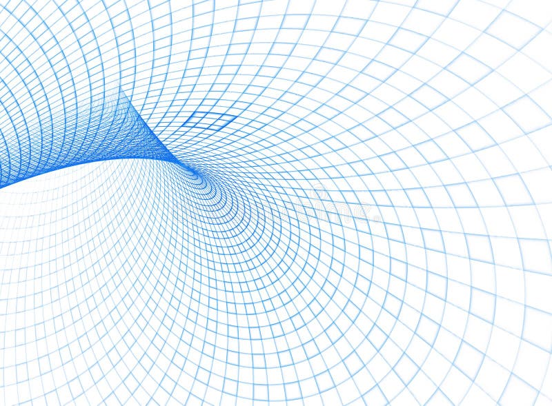 Fractal abstract background from graphic blue lines creating white squares royalty free illustration