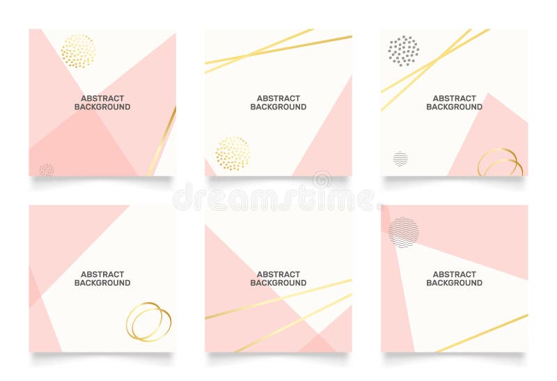 Abstract background design for social media insta story feed post. red pink gold scribble shape hand drawn object. copy space for