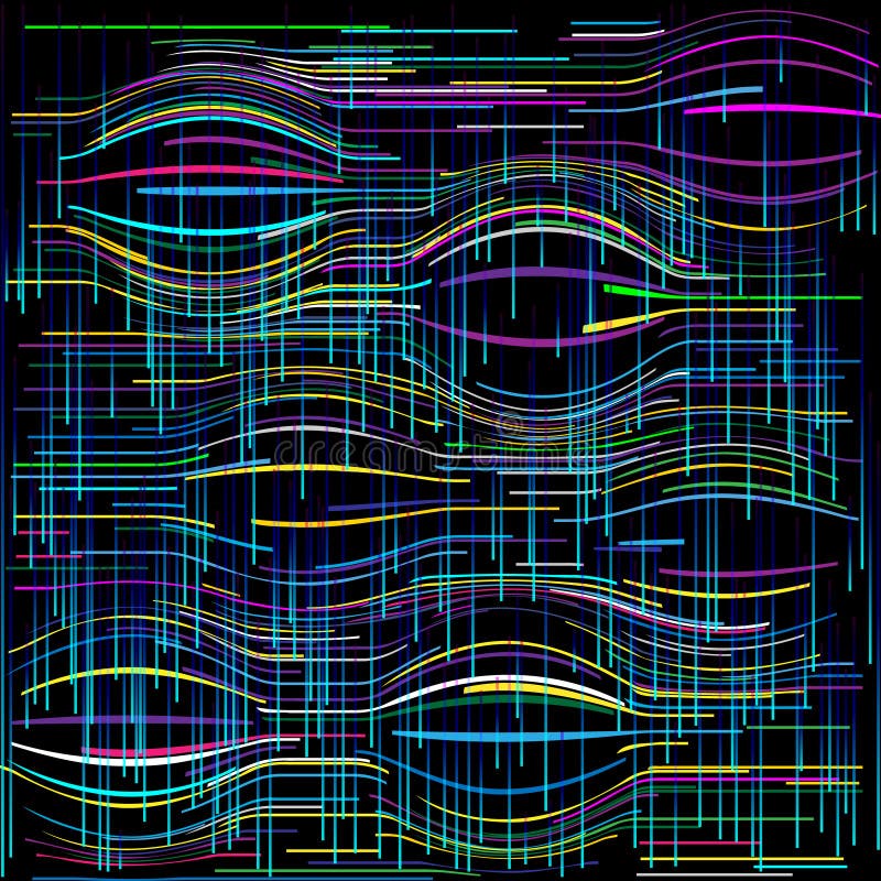 Abstract background with distorted lines shapes royalty free illustration