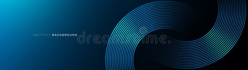 Fundal abstract cu conexiune cu linii geometrice circulare duble. model modern de linii tehnice strălucitoare, albastru și violet. royalty free illustration