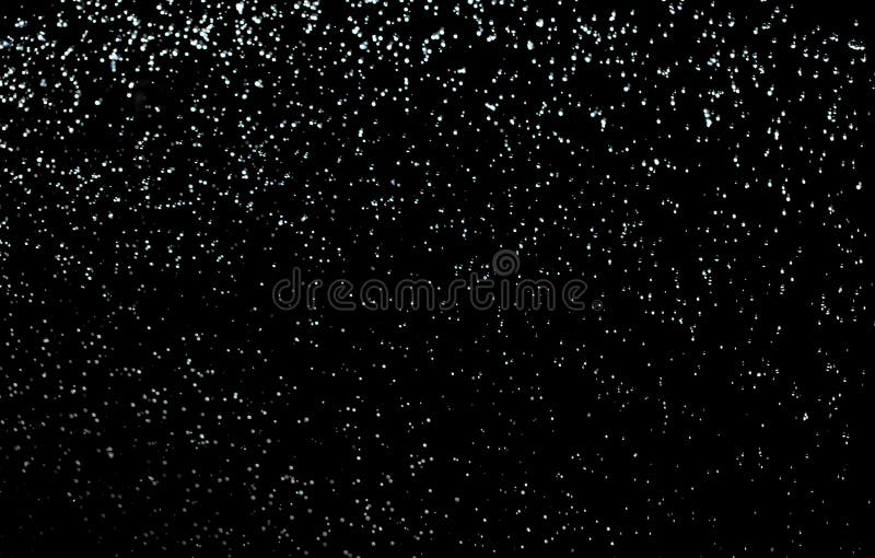 Abstract Background. Drops of Rain on a Black Background Stock Photo