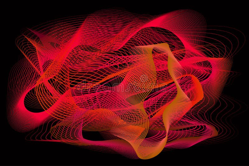 Abstract background with dynamic linear waves. Vector illustration royalty free stock images