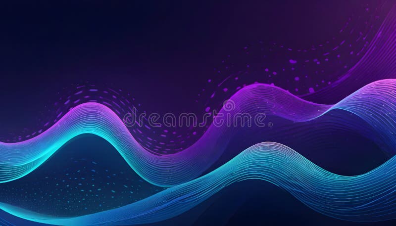 Abstract background with dynamic waves. Generative AI royalty free illustration