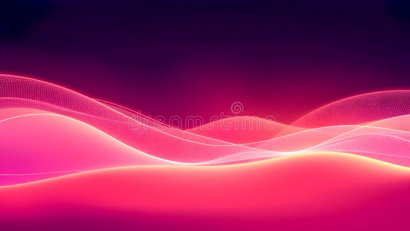 Abstract background with dynamic waves. Vector illustration. Pink and red colors stock photography