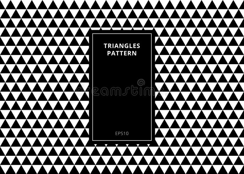 Abstract background elegant geometric seamless pattern made in black and white triangles with rectangle vertical frame copy space vector illustration Abstract background elegant geometric seamless pattern made in black and white triangles with rectangle vertical frame copy space vector illustration