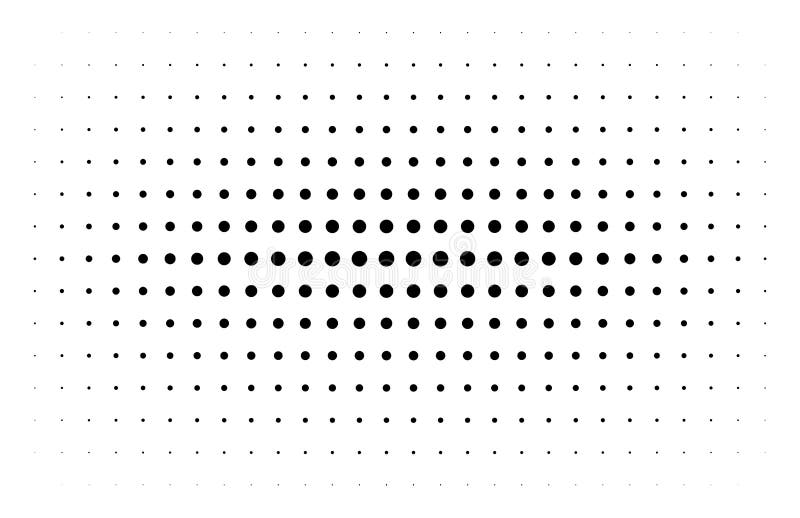 Oval shape halftone dots pattern, retro style background element