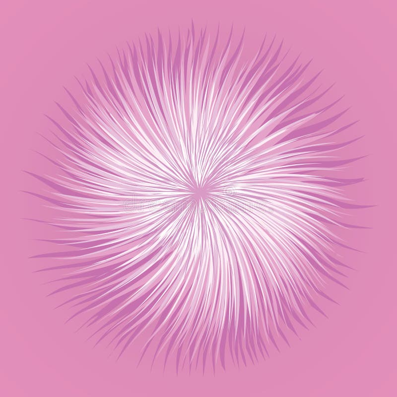 Artistic bright violet barb circle midpoint drawing shape design. Optical illusion fuzz prickly form in art modern cartoon creative style. Mauve color motley spiky symbol on pink space for text. Artistic bright violet barb circle midpoint drawing shape design. Optical illusion fuzz prickly form in art modern cartoon creative style. Mauve color motley spiky symbol on pink space for text
