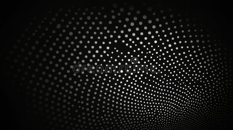 Abstract Black Dot Pattern Background Circular Halftone Texture for Modern Design and Creative Projects stock illustration