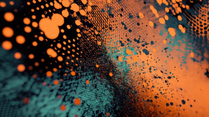 Abstract orange and teal splatter pattern background vector illustration
