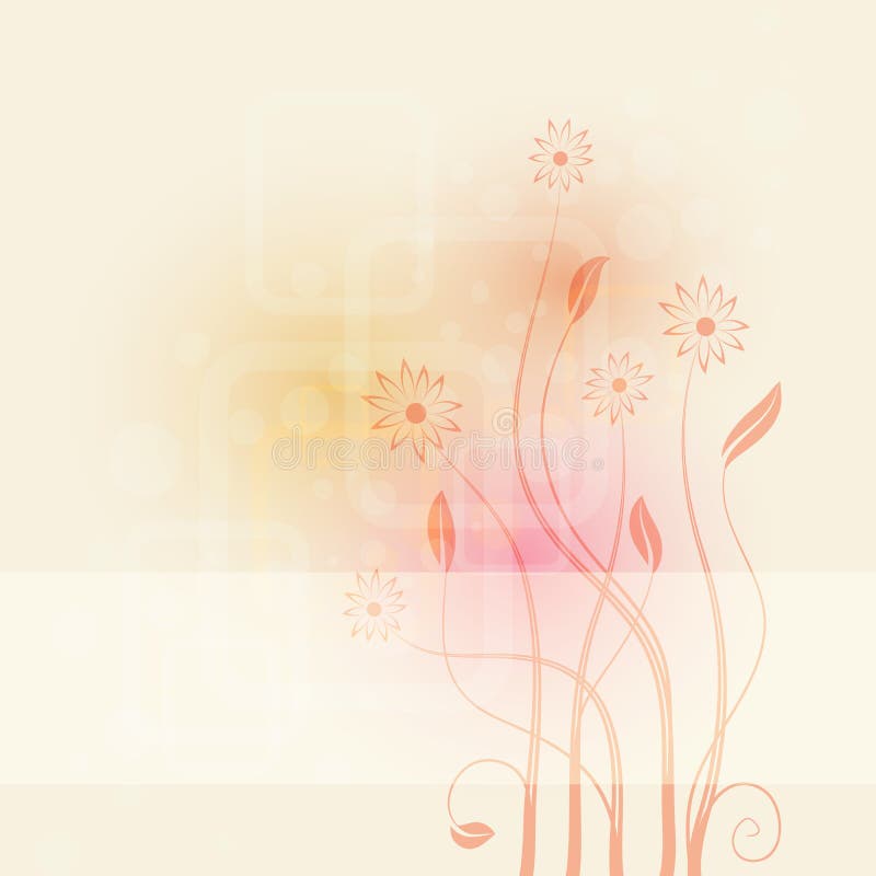 Abstract background with flowers