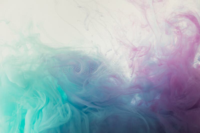 Abstract background with flowing blue and purple paint stock image
