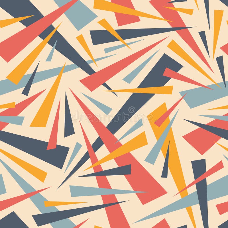 Abstract background geometric seamless pattern. Decorative mosaic. Triangles ornament. Graphic design. element. royalty free illustration